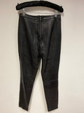 ASOS BLACK LEATHER SKINNY LEG TROUSERS SIZE 10