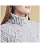 BARBOUR SAM HEUGHAN SIGNATURE COLLECTION FRASER GREY CABLE KNIT JUMPER SIZE 16