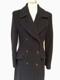 FRENCH CONNECTION DARK BLUE ALPACA & WOOL LONG COAT SIZE 10