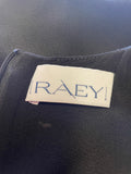 RAEY BLACK SILK SLEEVELESS MIDI DRESS SIZE 8