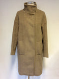 MAX MARA WEEKEND CAMEL 100% WOOL MELTON COAT SIZE 12