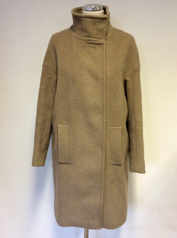 MAX MARA WEEKEND CAMEL 100% WOOL MELTON COAT SIZE 12