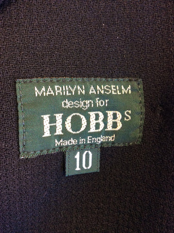 HOBBS BLACK VIRGIN WOOL BOX JACKET SIZE 10