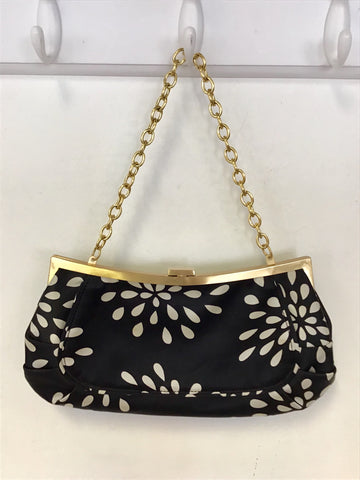 TED BAKER BLACK & WHITE SILK SPECIAL OCCASION DRESS & MATCHING BAG SIZE 4 UK 14