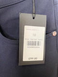 BRAND NEW JAEGER NAVY BLUE STRETCH STRAIGHT LEG JEANS SIZE 10