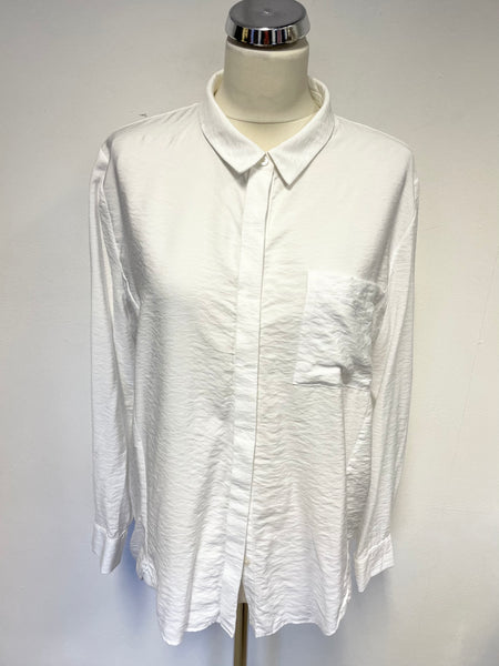 WHISTLES WHITE LONG SLEEVE COLLARED SHIRT SIZE 12