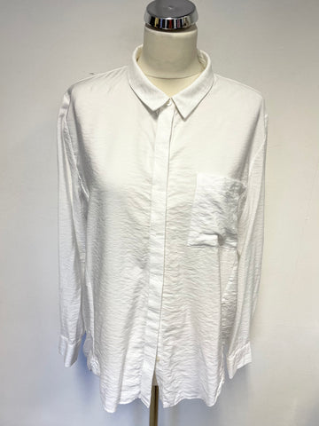 WHISTLES WHITE LONG SLEEVE COLLARED SHIRT SIZE 12