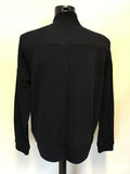 TED BAKER DARK BLUE COTTON ZIP UP JACKET/TOP SIZE 7 UK XL