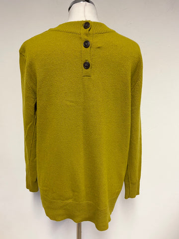 TOAST MUSTARD 100% LAMBSWOOL LONG SLEEVED JUMPER SIZE 10