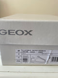 BRAND NEW GEOX NAVY BLUE & SILVER LEATHER TRAINERS SIZE 6/39
