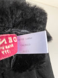 UNISEX DENTS BLACK SHEEPSKIN MITTENS SIZE L