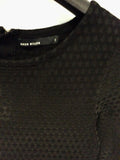 KAREN MILLEN BLACK STRETCH BODYCON DRESS SIZE 2 UK 8/10