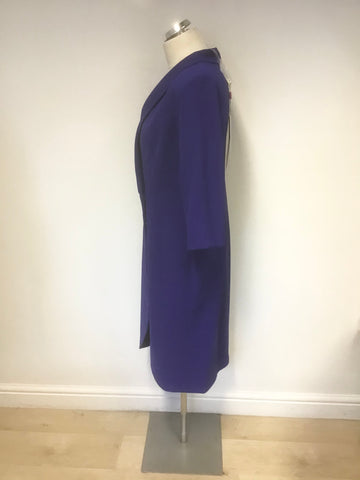 BRAND NEW NATALYIA COUTURE ROYAL BLUE 3/4 SLEEVE COAT STYLE SAMANTHA DRESS SIZE 16