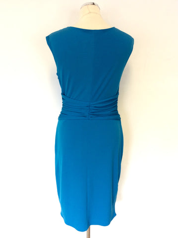 COAST TURQOUISE V NECKLINE PENCIL DRESS SIZE 14