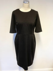 BRAND NEW LK BENNETT MIMI BLACK HALF SLEEVE JERSEY DRESS SIZE 10