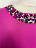 TED BAKER ELENNA MAGENTA SLEEVELESS PENCIL DRESS  SIZE 2 UK 10