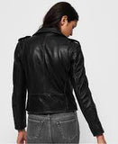 BRAND NEW RYLEE BLACK LEATHER ZIP UP BIKER JACKET SIZE 10