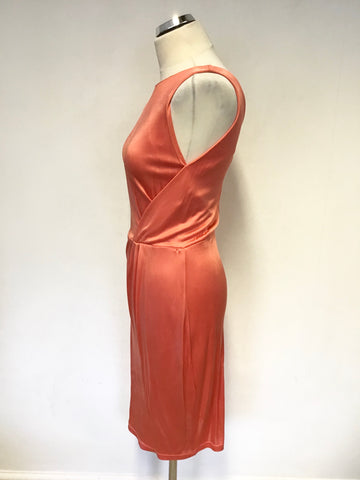 LK BENNETT CORAL SLEEVELESS PENCIL DRESS SIZE 10