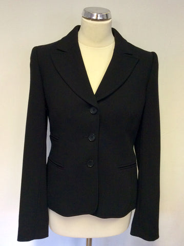 HOBBS BLACK WOOL SUIT JACKET SIZE 10