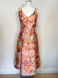 BRAND NEW DAMSEL IN A DRESS ORANGE & MULTI COLOURED FIT & FLARE DRESS SIZE 8