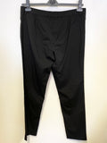 BURBERRY BLACK TAILORED TAPERED LEG VIRGIN WOOL TROUSERS SIZE 10