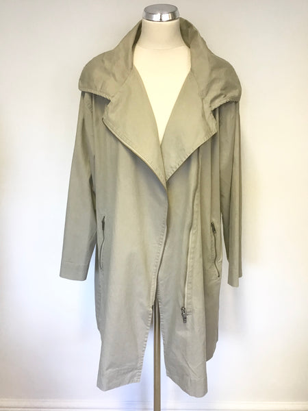 THE MASAI COMPANY BEIGE COTTON ZIP UP JACKET SIZE M