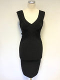 BRAND NEW KAREN MILLEN BLACK STRETCH BODYCON DRESS & MATCHING BOLERO JACKET SIZE 2 UK 8/10/12