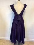 VINTAGE MONSOON TWILIGHT PURPLE SILK EVENING/ OCCASION  DRESS SIZE 12 FIT UK 10