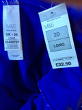 BRAND NEW MARKS & SPENCER BLUE & WHITE SPOT SWIMSUIT SIZE 20 LONG