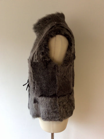 BRAND NEW CELTIC & CO 100% NATURAL BLACK SHEEPSKIN FUR LINED GILET SIZE 12