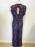 BRAND NEW PHASE EIGHT JAYESHA NAVY BLUE & MULTI COLOURED PAISLEY PRINT JUMPSUIT SIZE 10