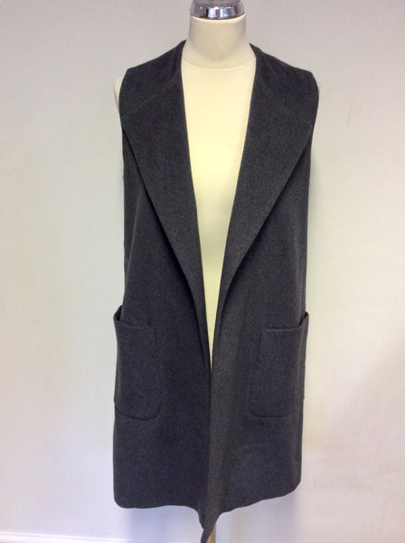 COTSWOLD COLLECTIONS GREY WOOL & CASHMERE BLEND GILET SIZE 10