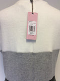 BRAND NEW PHASE EIGHT GREY & WHITE COLOUR BLOCK PENCIL DRESS SIZE 18