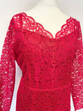 PER UNA SPEZIALE RED FLORAL LACE SPECIAL OCCASION DRESS SIZE 18