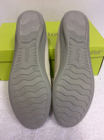 BRAND NEW HOTTER GRACIE WHITE LEATHER LOAFERS SIZE 6/39