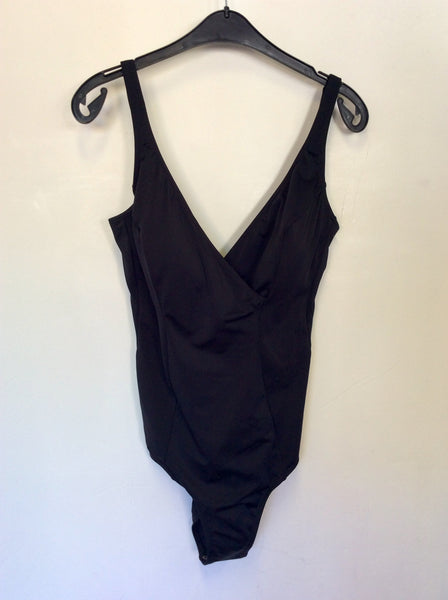 BRAND NEW SPIRITO DI ARTIGIANO BLACK CROSS OVER SWIMSUIT SIZE 18