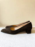 HOBBS BROWN SUEDE LOW HEEL COURT SHOES SIZE 6/39
