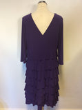 FRANK LYMAN PURPLE TIERED SPECIAL OCCASION DRESS SIZE 18