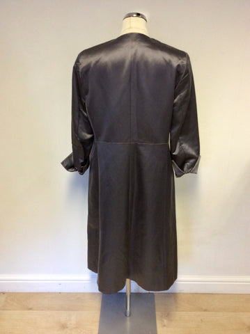 MARKS & SPENCER PEWTER GREY SPECIAL OCCASION/ EVENING COAT SIZE 16