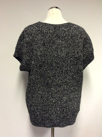 HOBBS BLACK MARL SHORT SLEEVE JUMPER SIZE 14