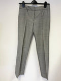 TM LEWIN WOMAN DITA LIGHT GREY WOOL TROUSER SUIT SIZE 10/12