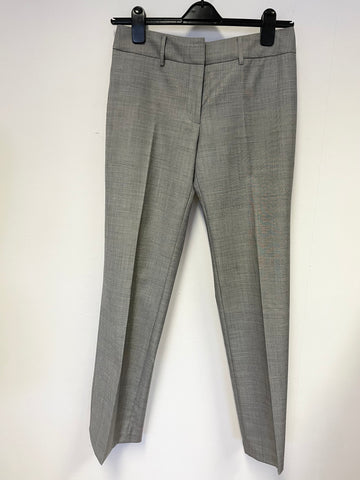 TM LEWIN WOMAN DITA LIGHT GREY WOOL TROUSER SUIT SIZE 10/12