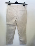 TOAST CREAM COTTON CROPPED TROUSERS SIZE 8