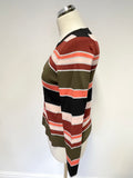 BRAND NEW WHISTLES STRIPED FINE KNIT JUMPER SIZE 10