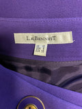 LK BENNETT PURPLE WOOL BLEND WRAP ACROSS SKIRT SIZE 10