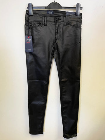 BRAND NEW ARMANI JEANS J28 ORCHID BLACK COATED SKINNY LEG JEANS SIZE 26