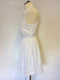 REISS WHITE COTTON SLEEVELESS DRESS SIZE 10