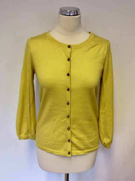 BODEN YELLOW WOOL CARDIGAN SIZE 10