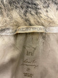 MARCCAIN SPORTS CREAM & BLACK FAUX FUR SLEEVELESS GILET SIZE 2 UK 10/12
