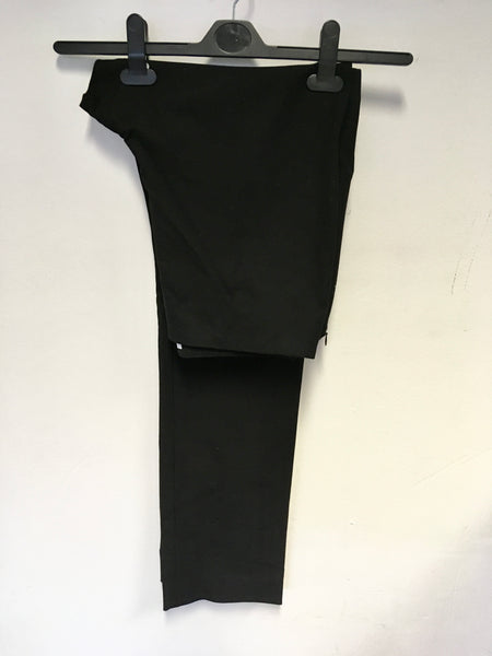 BRAND NEW WHITE LABEL BY THE WHITE COMPANY BLACK STRETCH STRAIGHT LEG TROUSERS SIZE 14